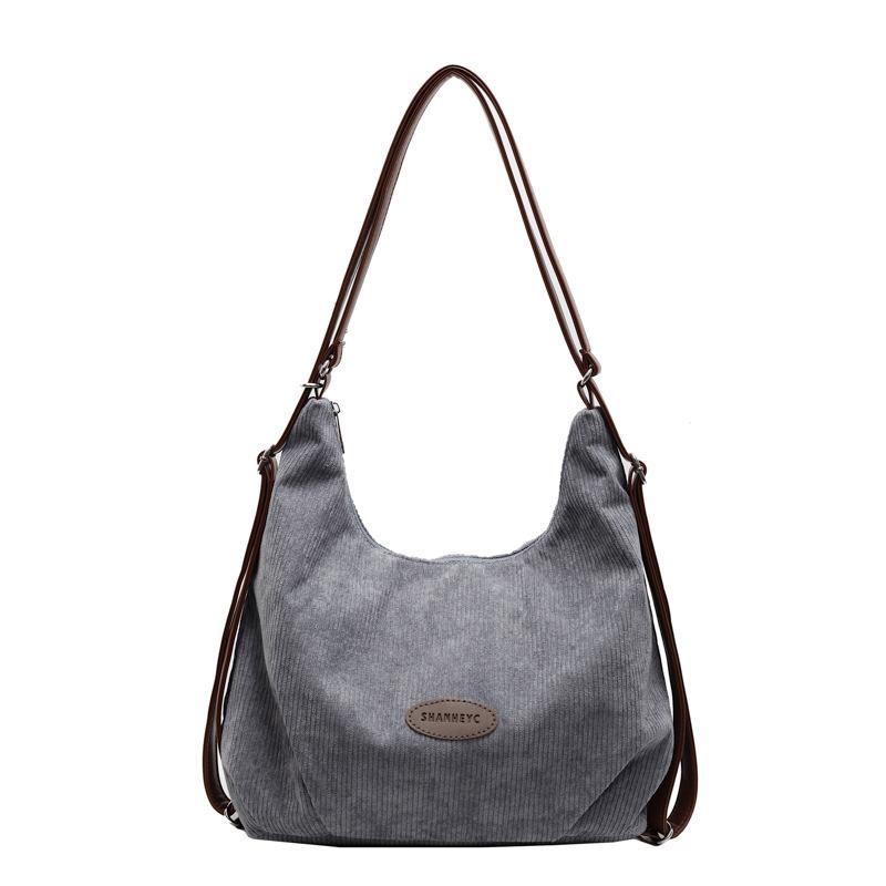 

Вельветова сумка через плече. Жіноча сумка через плече. Студентська сумка сірий колір