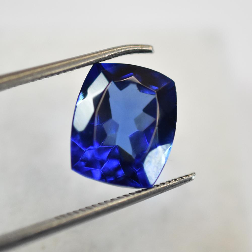 Natural Blue Sapphire Loose Gemstone 7.35 Ct Cushion Cut for Jewelry Making September Birthstone