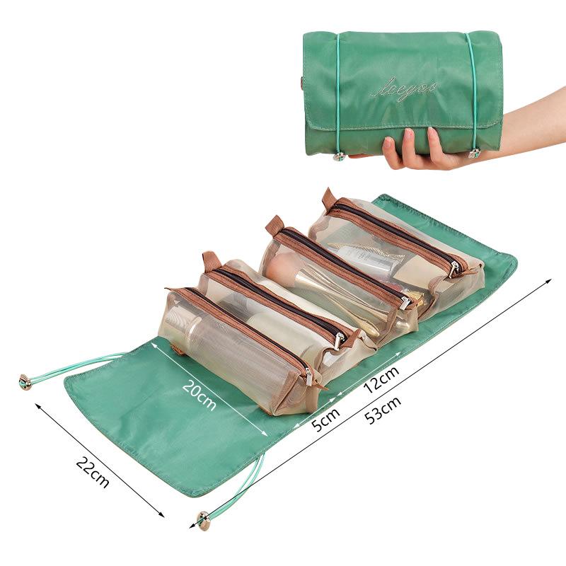 

Дорожная косметичка, женская сетчатая косметичка, косметичка, туалетные принадлежности, кисти для макияжа, органайзер для хранения помады Green