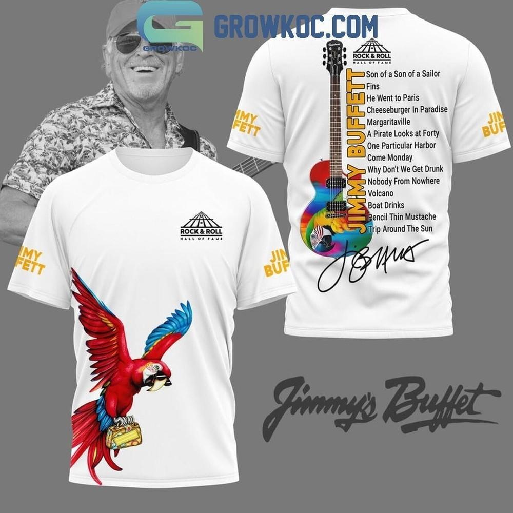 

Jimmy Buffett Margaritaville Hall Of Fame Introduction 2024 White T-Shirt LI1982 Unisex T-Shirt XXXL