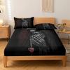 3-piece Simple Modern Skull Animal Pattern Digital Printing Three Piece Fitted Sheet Set, Bedroom Printed Bed Cover Set, Bedding