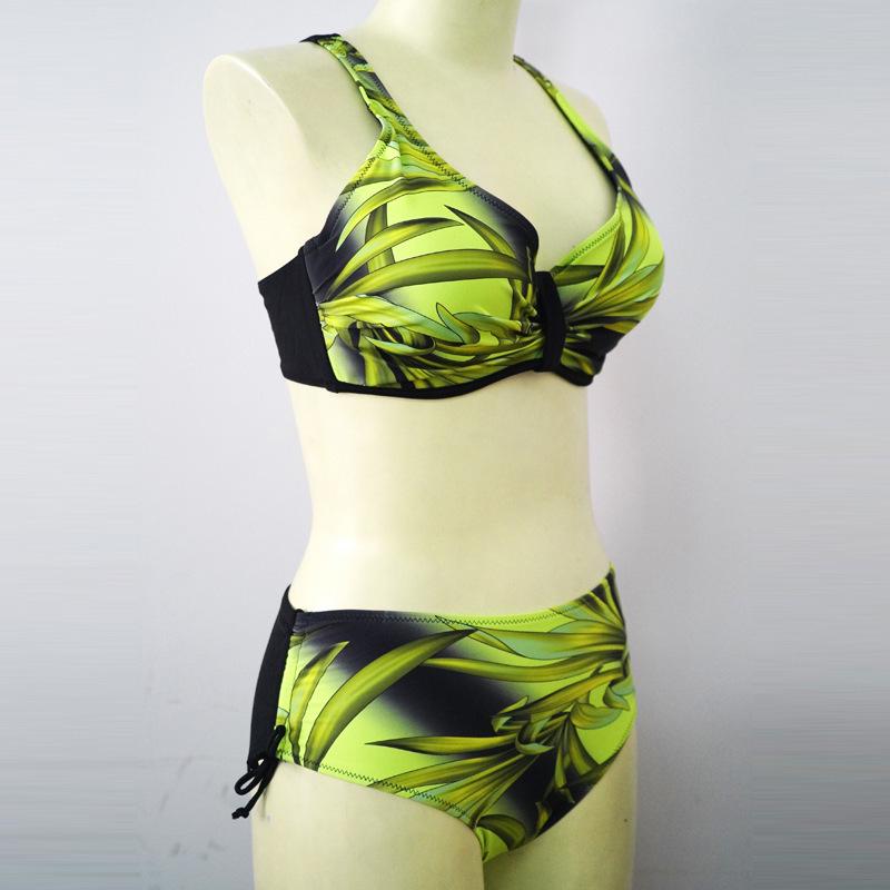 2025 Hanligu Smart+Sexy Gathered Bikini Swimsuit, Super Large Cup