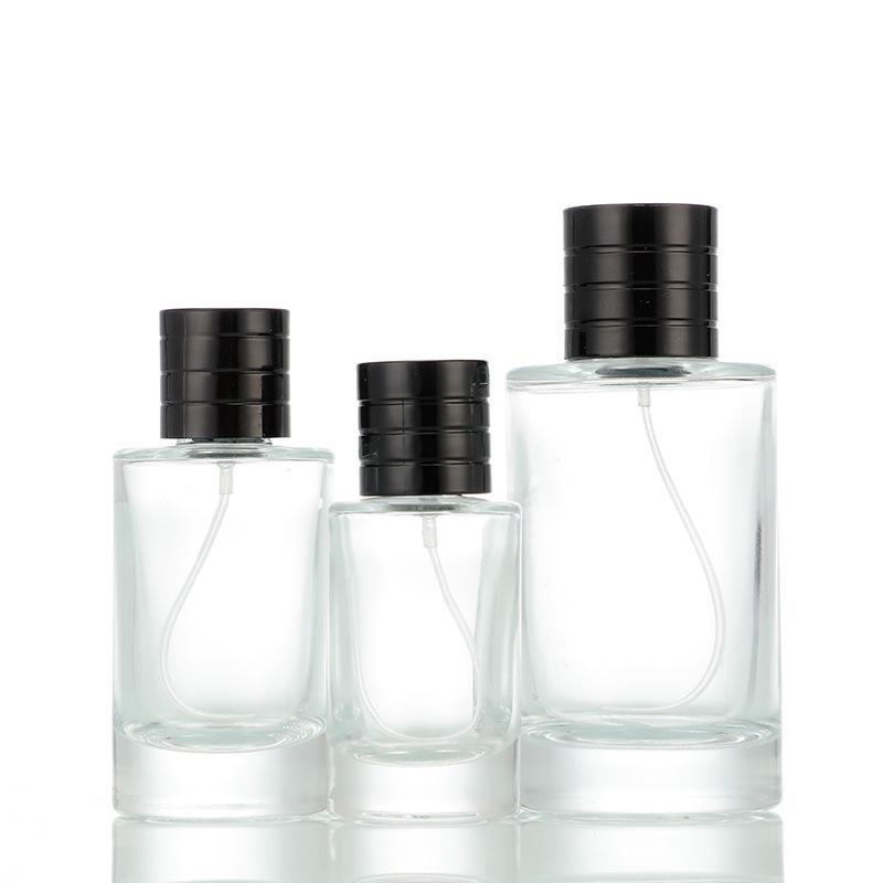 Thick-soled Round-mouth Transparent Fine Mist Refillable Perfume Bottle for Cosmetics and Hydration Samples