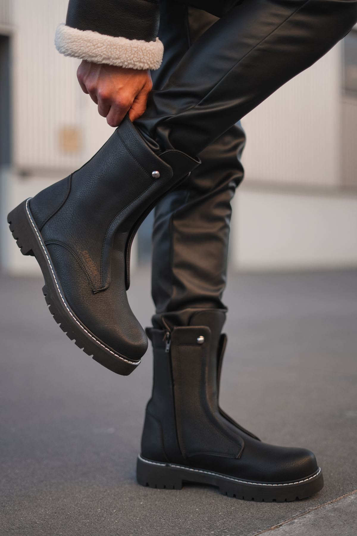 

CHEKİCH New Collection CH027 Quebec Men Boot White Black Brown Tan 43