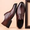 Business Men's Leather Shoes Classic Gentleman Minimalist Style Adult  Shoes Retro Black Brown Work and Office Suits