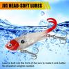 10Pcs/5Pcs Soft Fishing Lures Kit Pre-Rigged Jig Head Fork Tail Plastic Swimbaits with Treble Hooks for Bass Trout Walleye