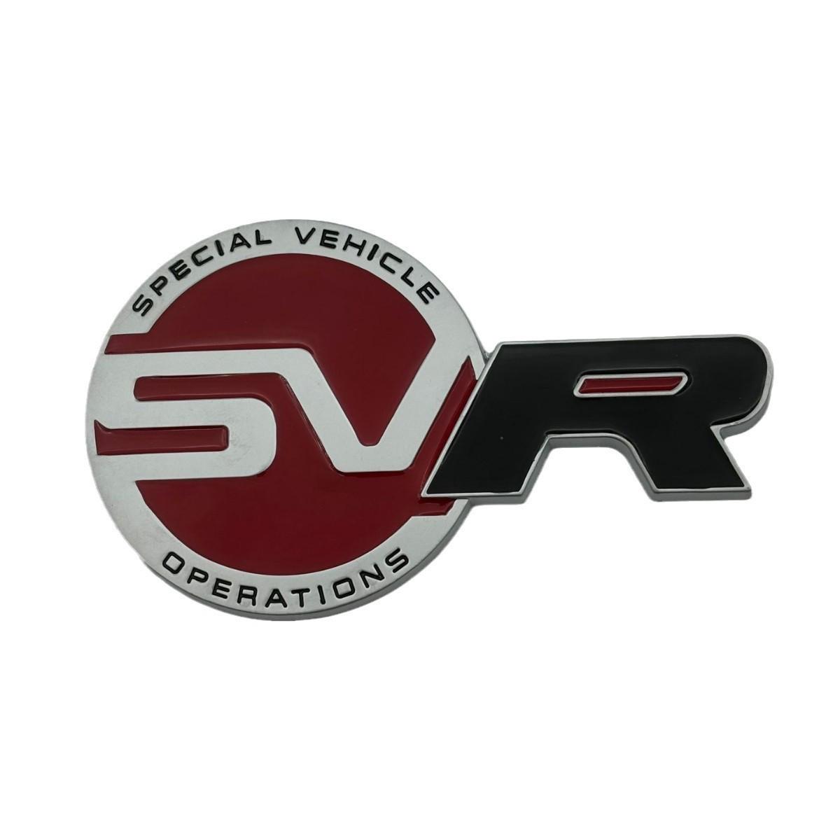 

Land Rover Range Rover SV Hood & Tail Badge: Large 3D SVR Stereoscopic Car Sticker for Range Rover Sport.