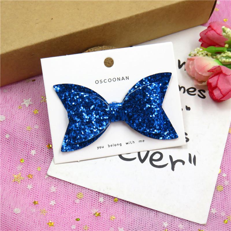 

Винтажная блестящая заколка-уточка с бантом для младенцев и детей - Идеальный аксессуар для волос, сумок и отделки одежды. Bow (No Hair Clip) синий