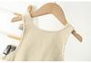 Korean-Style Kids Corduroy Overalls with Heart Embroidery - Unisex Jumpsuit 2026