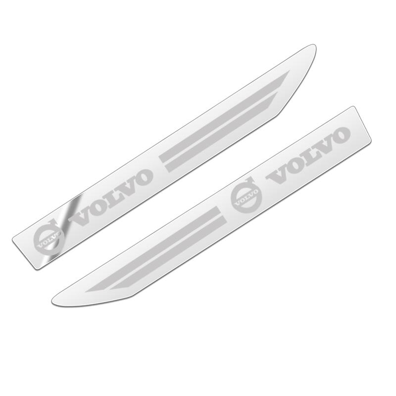 For Volvo 2PCS Stainless Steel Side Wing Badge Emblem Fender For Volvo XC60 XC40 XC90 V40 V90 V60 S80 S60 S90 C40 V70 XC70 Acces