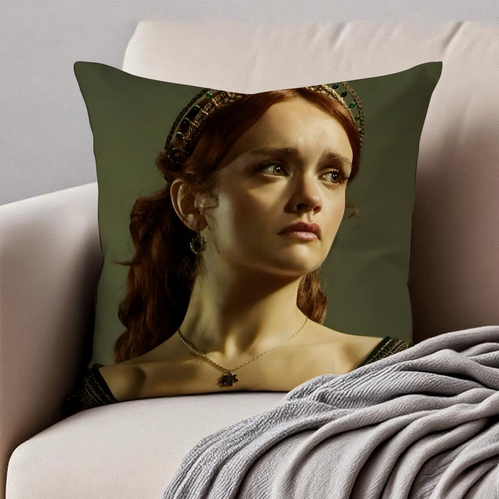 AAlicent Hightower Pillow Fantasy Drama Cushion Cover Pillowcase Antidustmite Invisible Zipper Short Plush Sofa Cushion