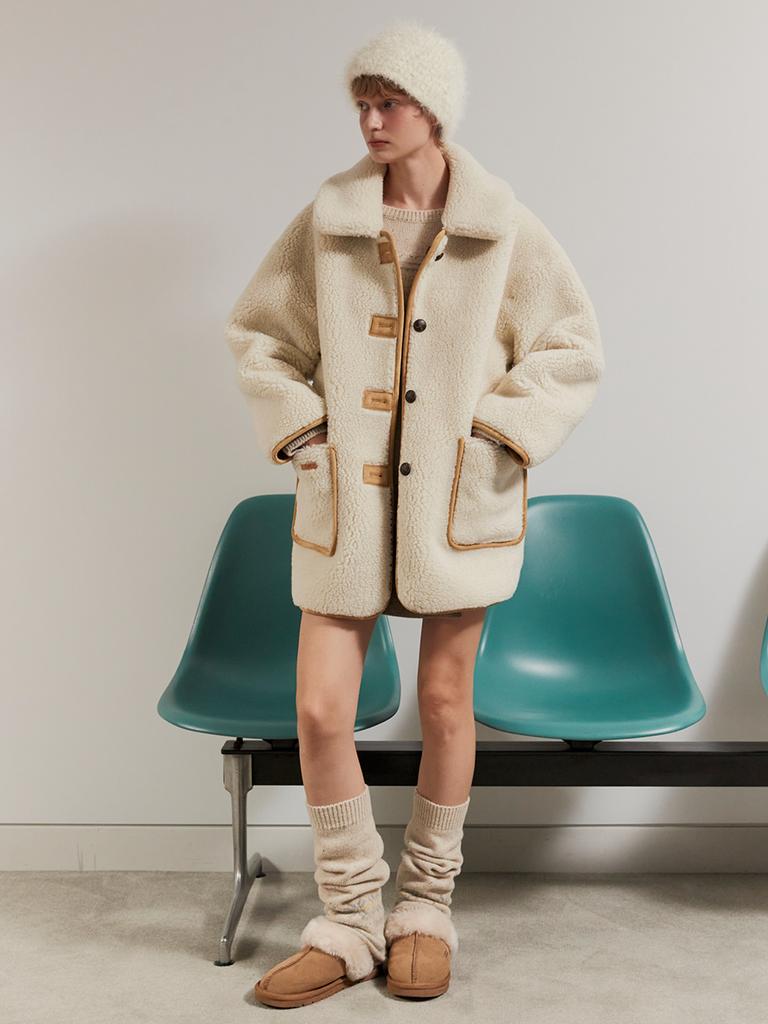 OUEL Wool Silk Blended Leg Warmer_Oatmeal