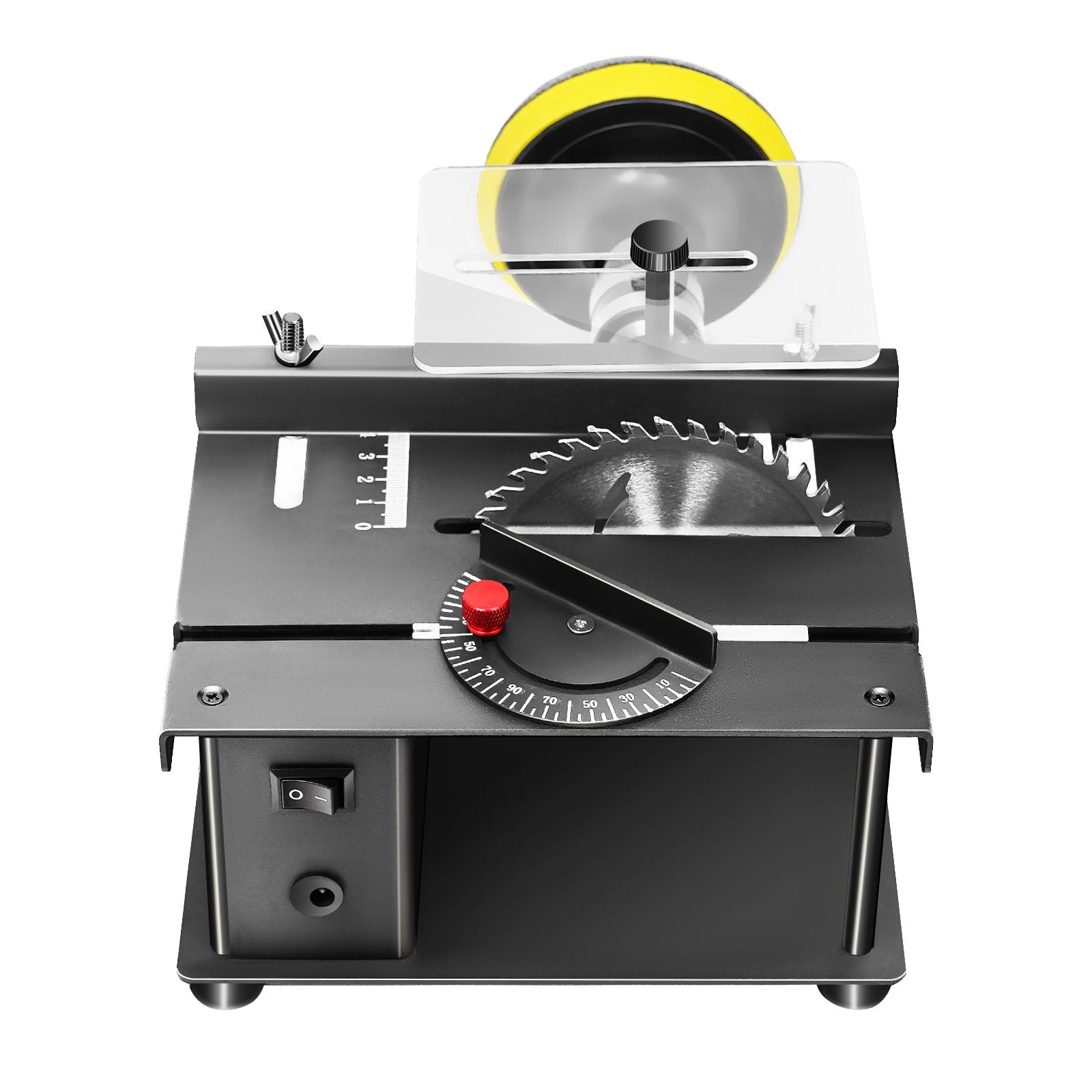 

200W 8500RPM Mini Table Saw for Crafts Multi-function Cutting Bench Variable Speed Cutting Tool Machine Mini Circular Saw чорний