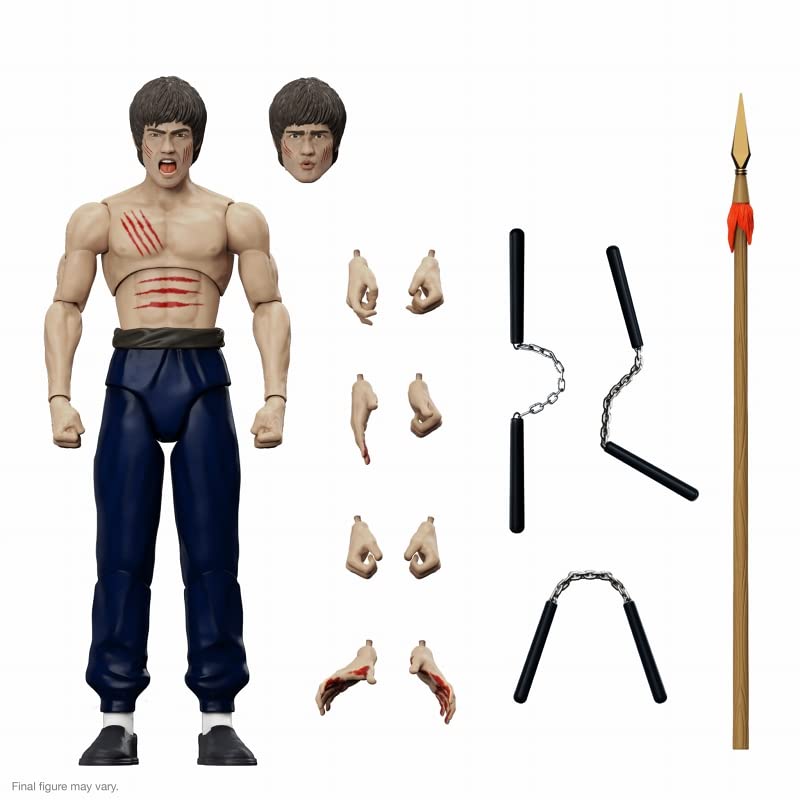 Bruce Lee Ultimate 7 Inch Action Figure The Fighter Ver Navy Medium 653400