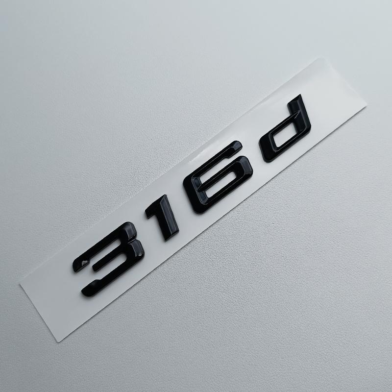 3D ABS Black Logo 318d 316d 325d 330d 320d Emblem Letters Car Sticker Rear Trunk Badge For E90 E46 E91 E92 E93 F30 Accessories