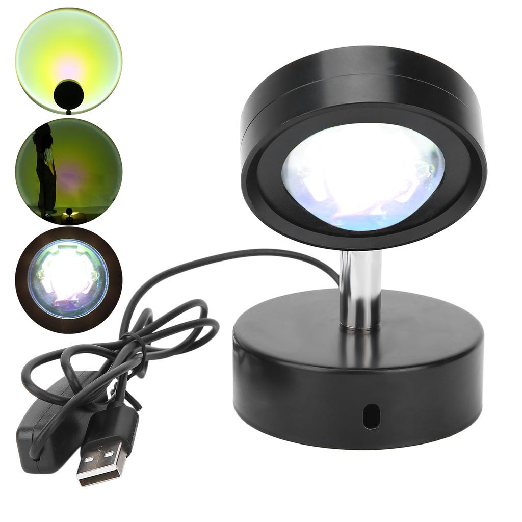 USB Projector Lamp Household Projection Light Lamp Living Room Wall Decoration LightSun Color
