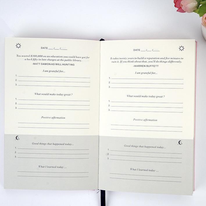 A5 Linen Cover Gratitude Journal Planner