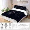 Tierischer Gothic-Stil Bettwäsche-Set Schwarze Katze Mond Luxuriöser Bettbezug Einzel-Doppelgröße Bettdecken-Sets Heimdekor Bettwäsche-Set