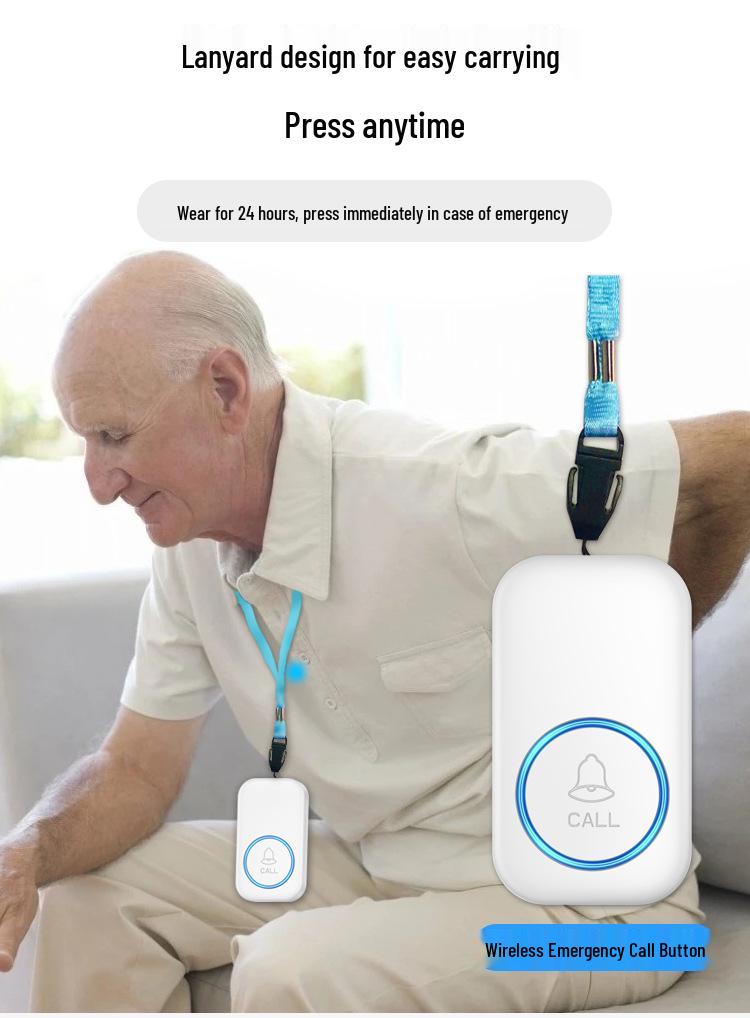 Senior Wireless Emergency Call Button for Bedside Use