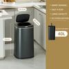 40L Smart Sensor Trash Can Large Capacity Induction Trash Bin Electric Touchless Wastebasket For Kitchen Bathroom with Lid
