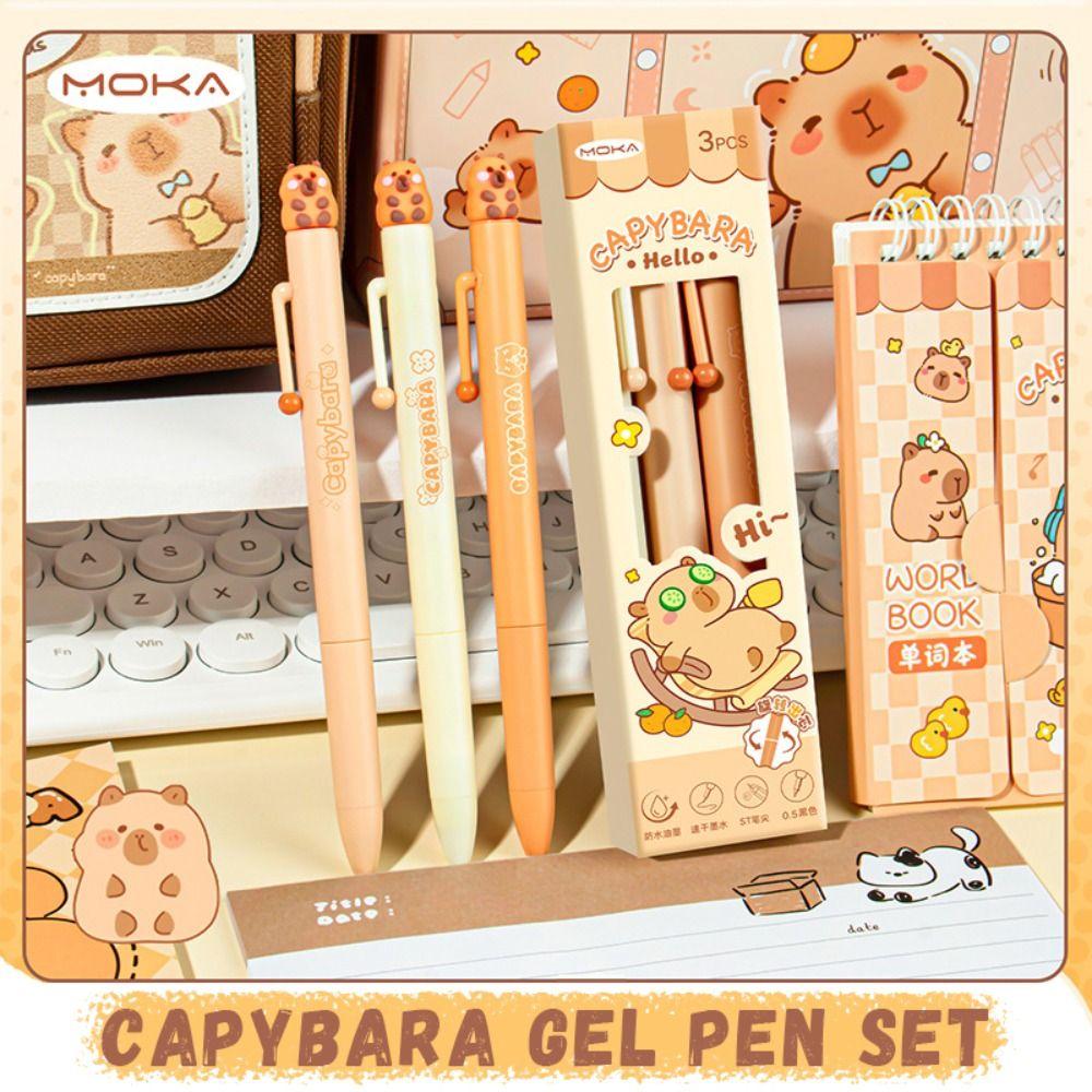 

3PCS 0.5mm Black Ink Gel Pen Quick Drying Ballpoint Pen New Writing Tool School Office Bear