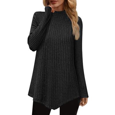 Damen Casual Oberteile Mode Langarm Oberteile