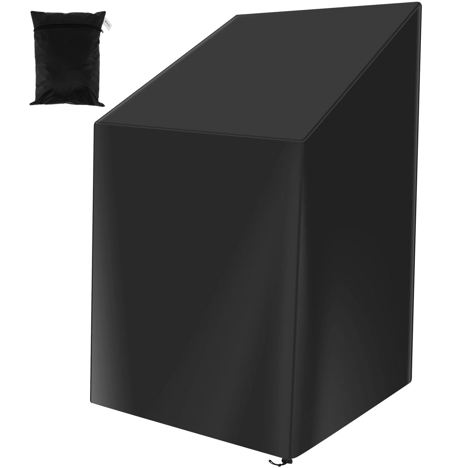 

Чехол для стульев с чехлом для хранения, водонепроницаемый, для садовой мебели, для патио, защитный чехол для стула, дивана 65x85x114cm чёрный