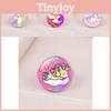 Colorful Unicorn Time Gem Ring Adjustable Cartoon Jewelry For Kids