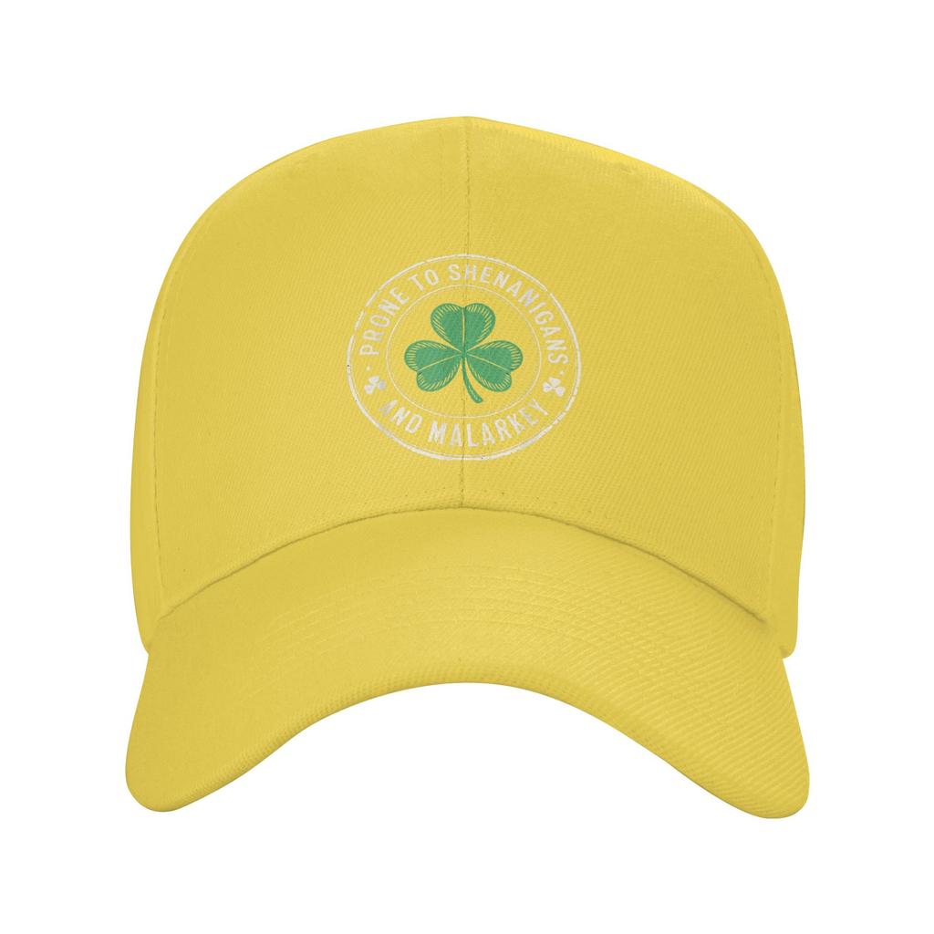 Funny Prone to Shenanigans and Malarkey St Patricks Day Casual Baseball Cap Summer Trucker Hat Hunting Camping Hip Hop Hats