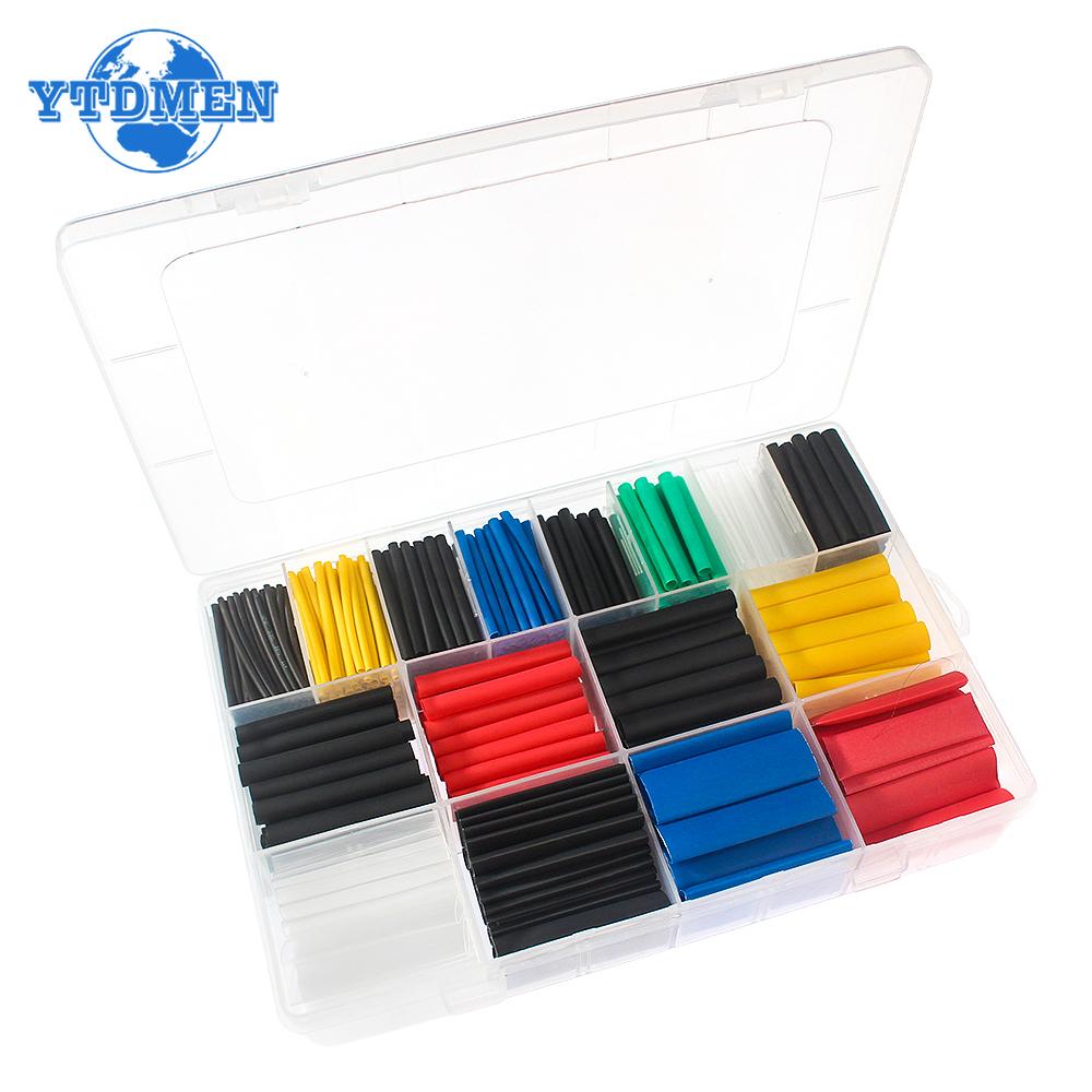 Smršťovací bužírka Tepelně odolná bužírka Sada pro smršťování bužírek Elektrické připojení Vodič Kabel Izolace Bužírka 2:1