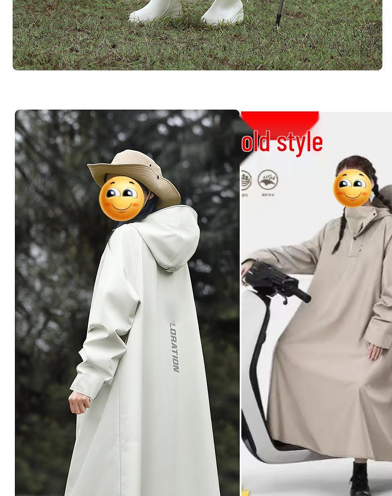 Extra Long Rainproof Motorcycle & Electric Bicycle Poncho - Stormproof One-Piece Overcoat
