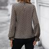YYFS Women's Fashion Casual Spring Autumn Leopard Print Long Sleeve O-Neck Blouses & Shirts