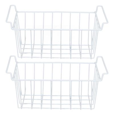 2 stuks diepvriesdraad opbergmand organizer bin hangende metalen rek met PE-coating L 45cm X B 24,5cm