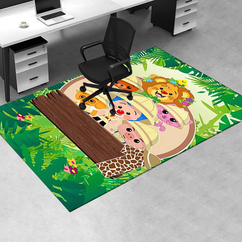 1pc Jungle Adventure,Safari Friends,Plim Plim Office Carpet Soft Polyester Non slip Machine Washable