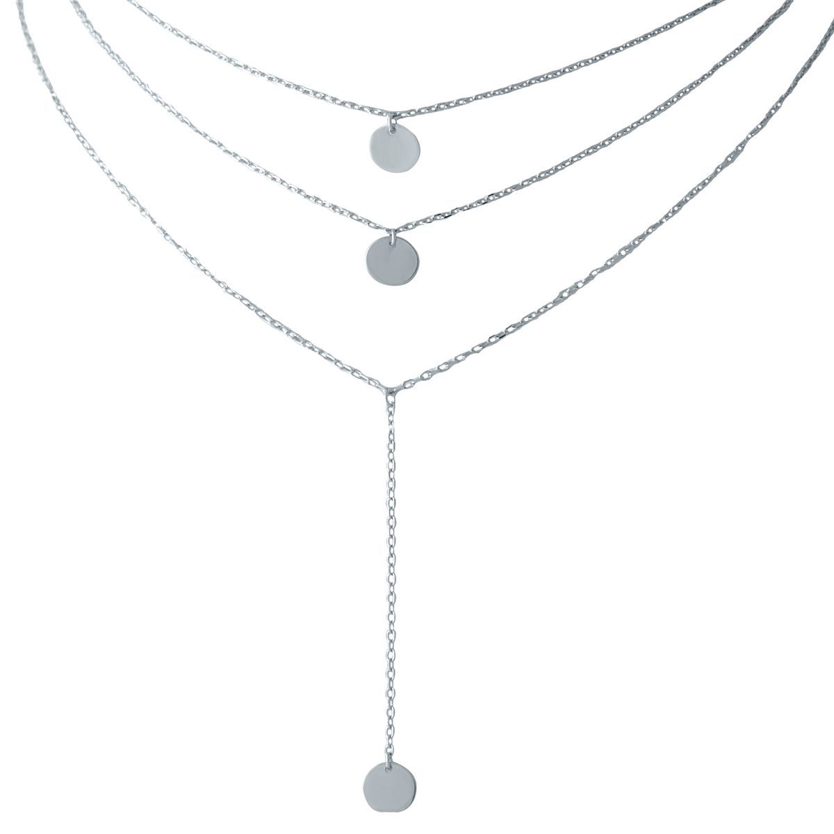 

Срібне кольє без каміння (2015048) 400430