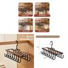 Modern Minimalist Iron Double Row Coat Hooks With Rotatable Design For Wardrobe Storage
