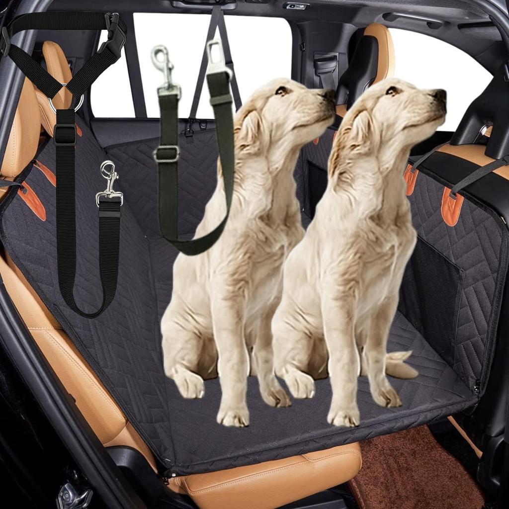 modafusion Pet Car Seat Cover for Rear Dog Car Bed for Large Visible Mesh Includes 2 Easy for Dog Car Suitable for Small Summer 2 Colors Seat