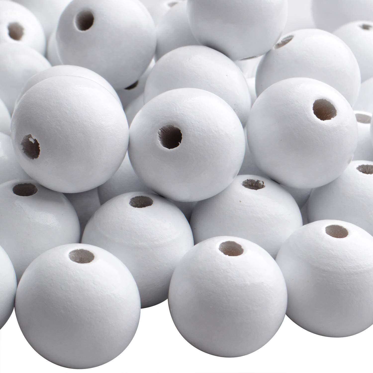 

Круглый деревянный ролик из бусин, белые и черные шарики-разделители для аксессуаров для изготовления украшений ручной работы 18mm Hole 4mm