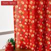 1PC Nuan Series Christmas Style Semi Blackout Curtains Cartoon Patterned Red Printed Curtains for Living Room Bedroom Balcony Window Home Decor