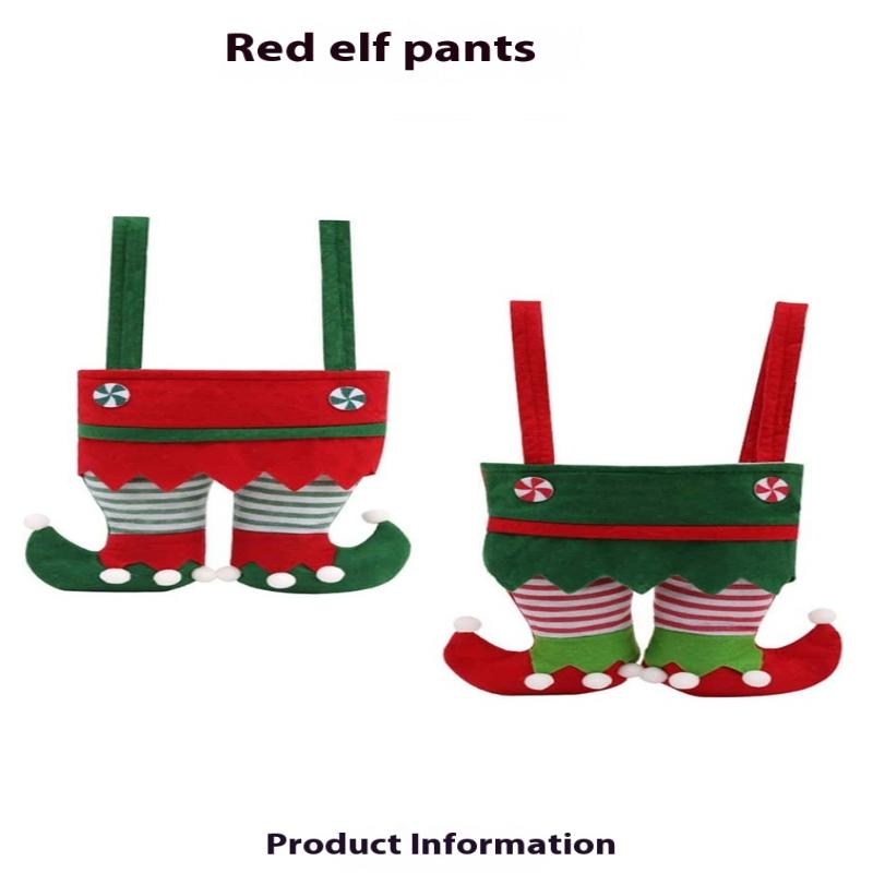 Christmas Stocking Gift Bag Holiday Decoration Christmas Hanging Ornament Santa Claus Candy Bag