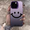 Simple smiley face Apple 16Pro mobile phone case iPhone15 color silver 14Promax premium 13 matte 12/11/x