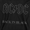 AC/DC Unisex Adult Back In Black Sweatshirt