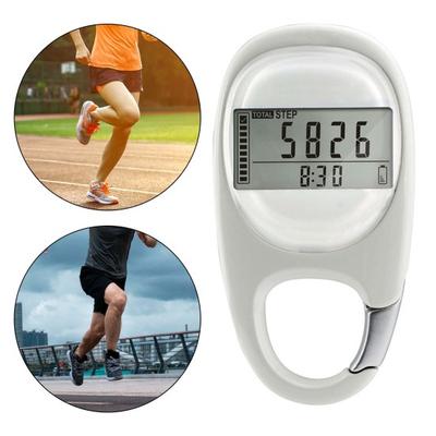 3D Pedometer with Carabiner Digital Display Accurate Walking Steps Counter Distance Tracker Men Women Kids Seniors 7 Days Memory Calorie Counter