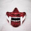 Airsoft Maske Halbe Gesichtsmaske Prajna Maske Japanischer Samurai Oni Dämon für Cosplay