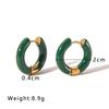 Orecchini a goccia color oro effetto pioggia arcobaleno per donna Orecchini a cerchio in acciaio inossidabile a goccia