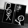 Funny Stickman Matchman Shockproof Phone Case for Samsung Galaxy S26 Edge S25 Ultra S24 FE S23 Plus S21 Cover Anti Fall Fundas