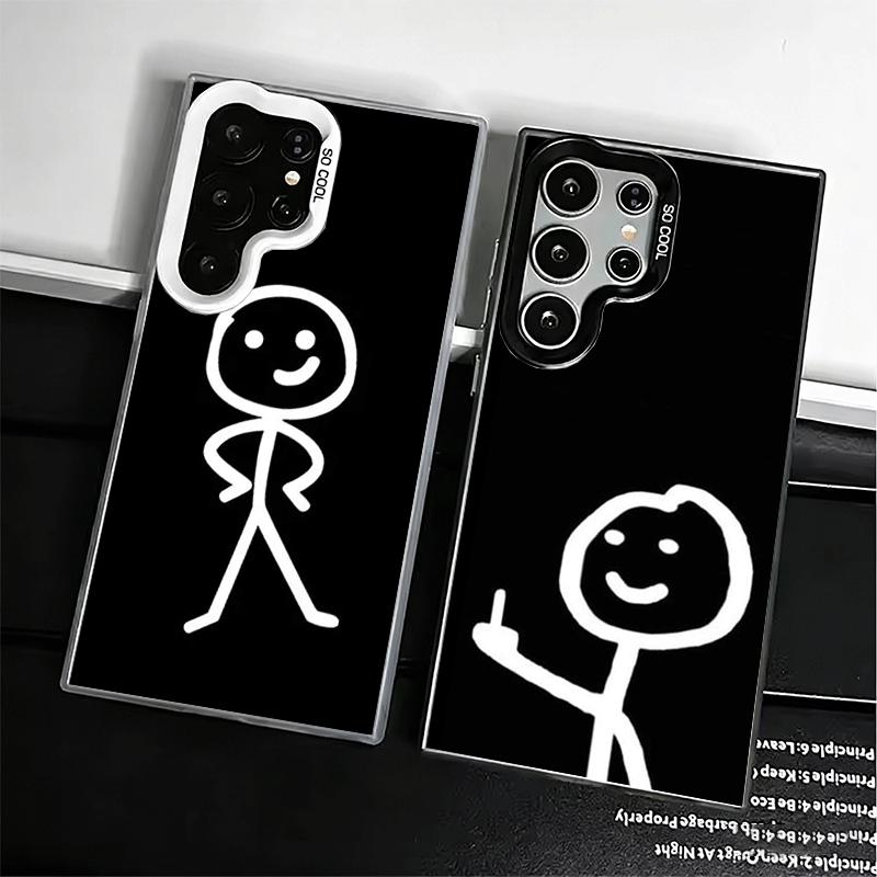 Funny Stickman Matchman Shockproof Phone Case for Samsung Galaxy S26 Edge S25 Ultra S24 FE S23 Plus S21 Cover Anti Fall Fundas