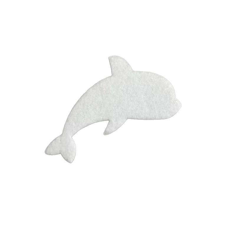 10Pcs Felt Dolphin Decorative Patches Assorted Bright Colors Soft Material For Kids Diy Craft Art Projects
