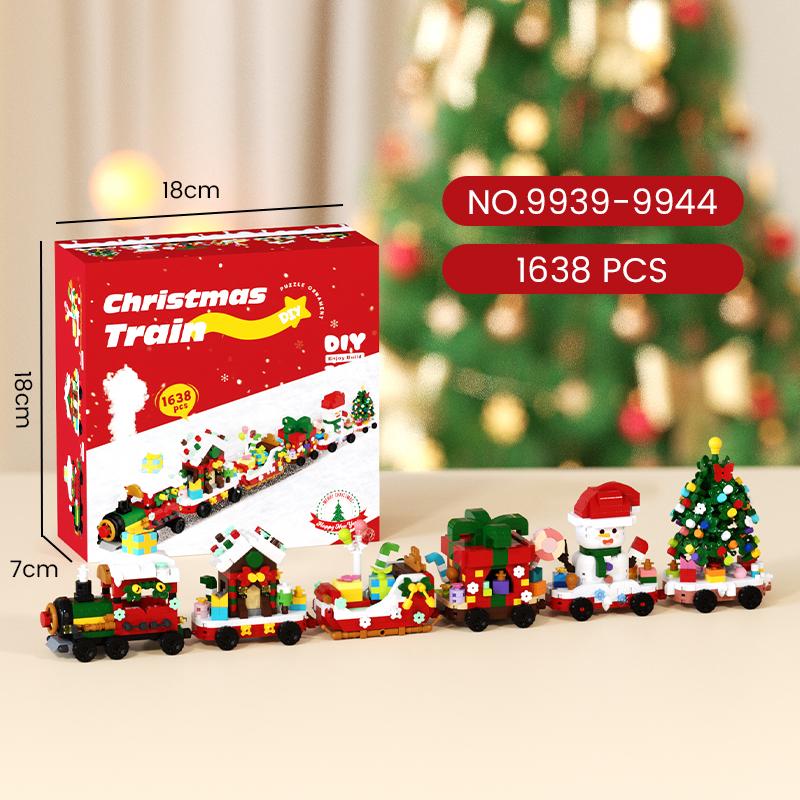 Self-assembly High-Quality Christmas High-Quality Train Tiny scale High-Quality Building High-Quality Blocks High-Quality Educational Youngsters