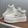 Little White Shoes Women's Winter Velvet Niche Board Shoes New Thick-soled Versatile Height-increasing Casual Sports Shoes High-top Shoes